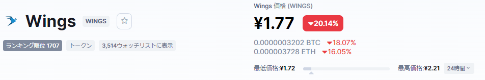 wings価格